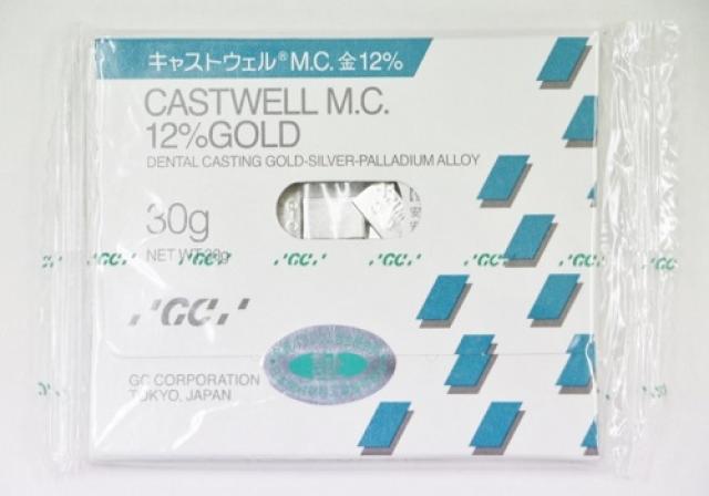 ジーシーの金パラ(歯科用金属)GC キャストウェル m.c.金12％